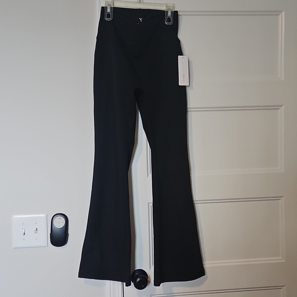 Yogalicious Black High-Rise Flare Yoga Leggings
